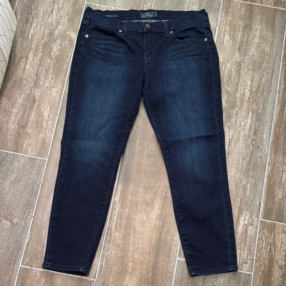 Lucky Brand Women's Charlie Pencil Capri Jeans - Dark Blue